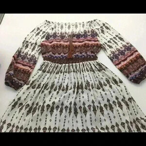 En Creme Boho Maxi Dress Size Small Multicolored